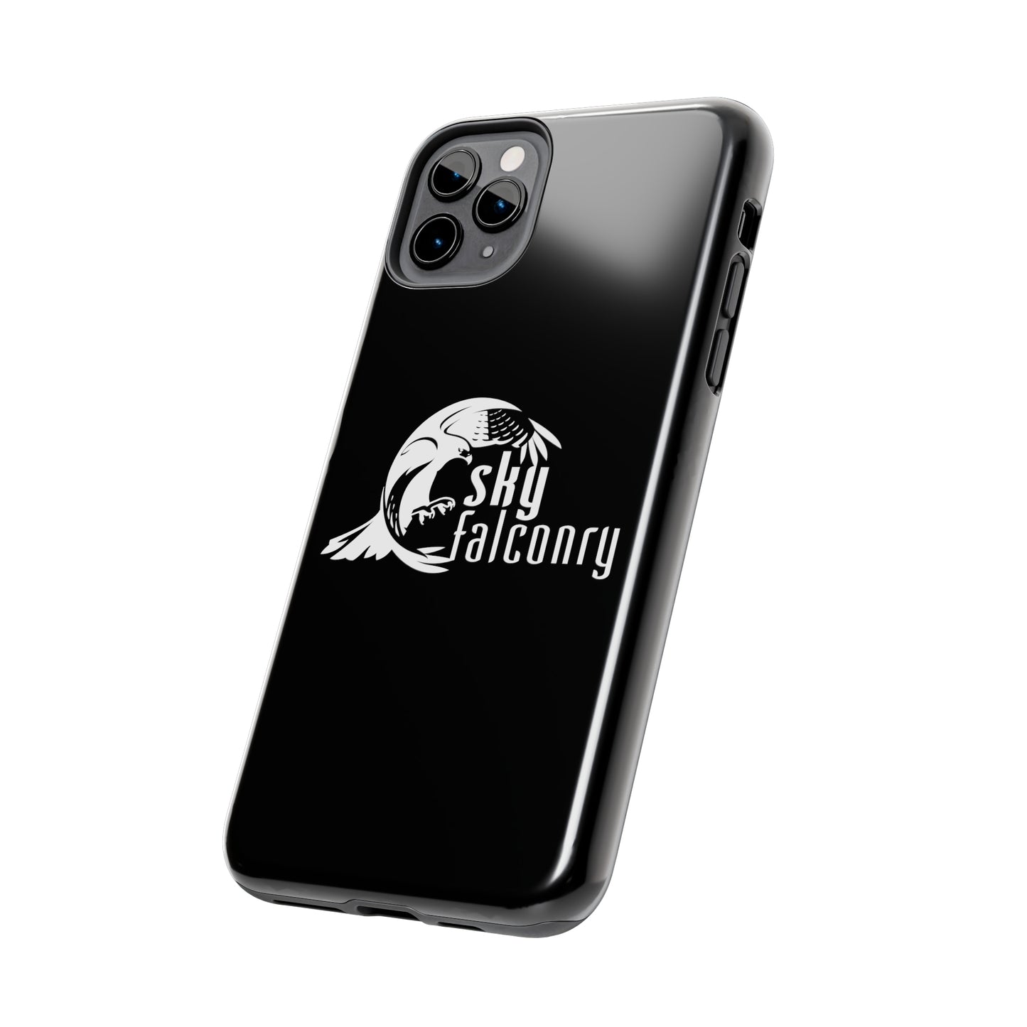 Tough Phone Cases Black with Sky Falconry Logo