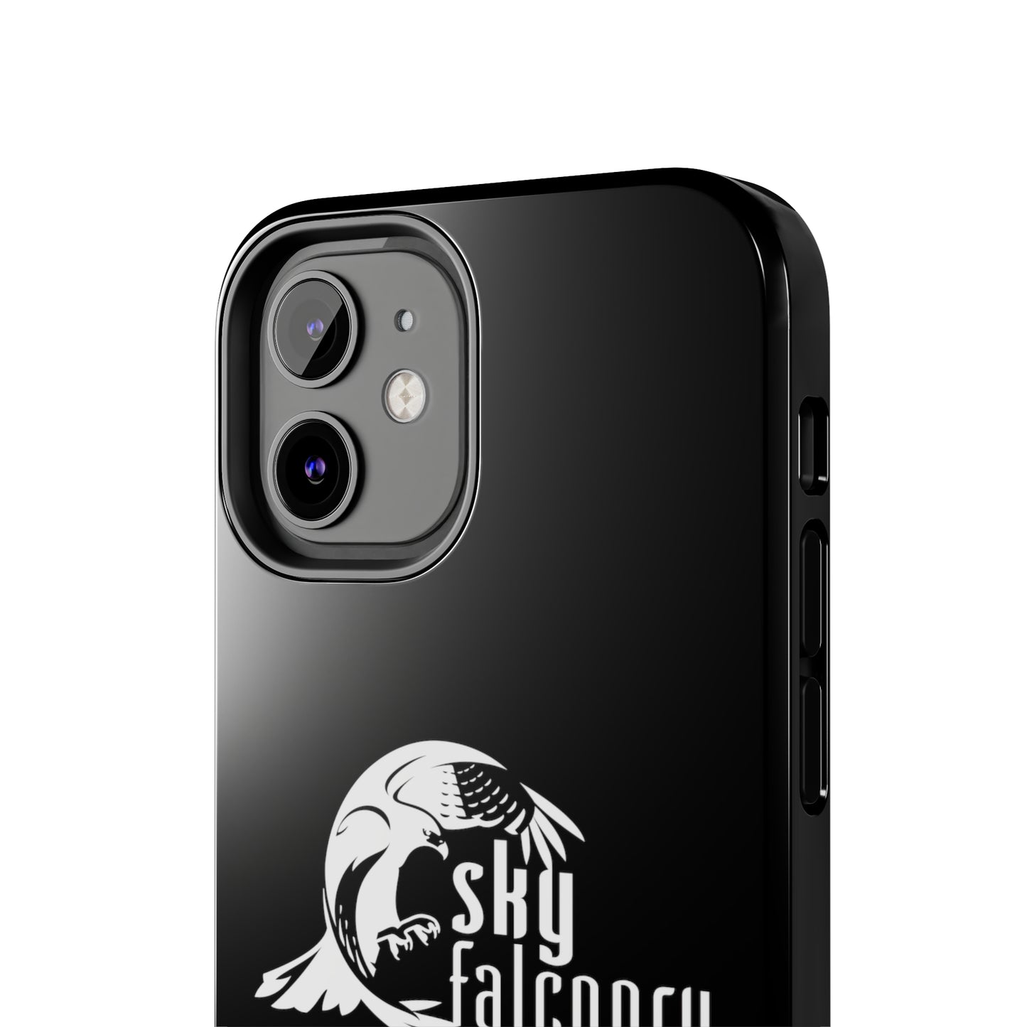 Tough Phone Cases Black with Sky Falconry Logo