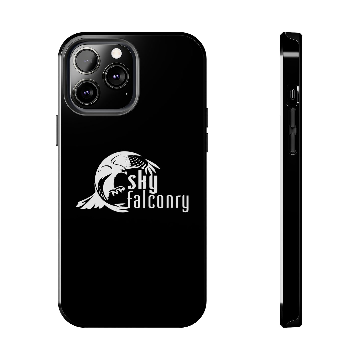 Tough Phone Cases Black with Sky Falconry Logo