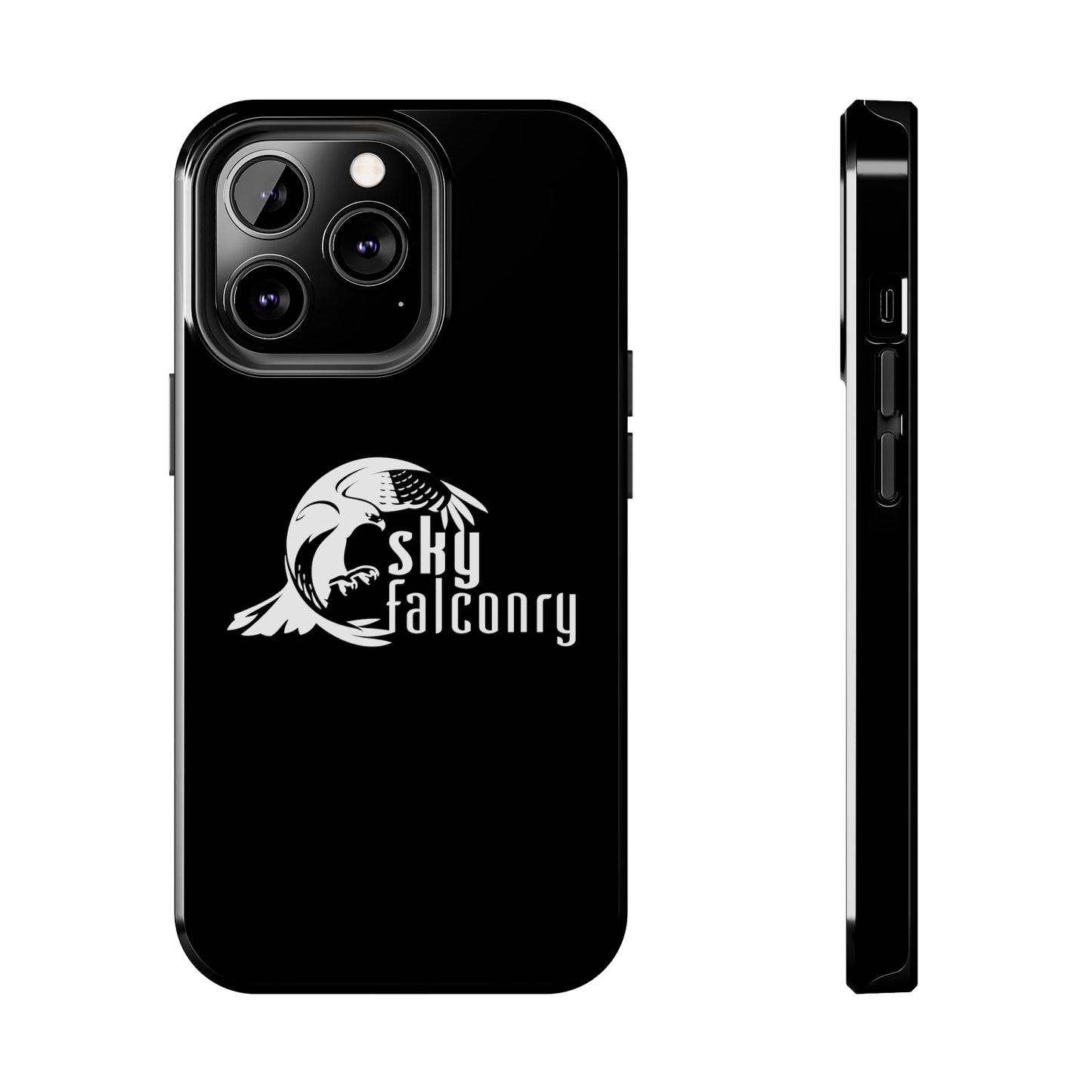 Tough Phone Cases Black with Sky Falconry Logo