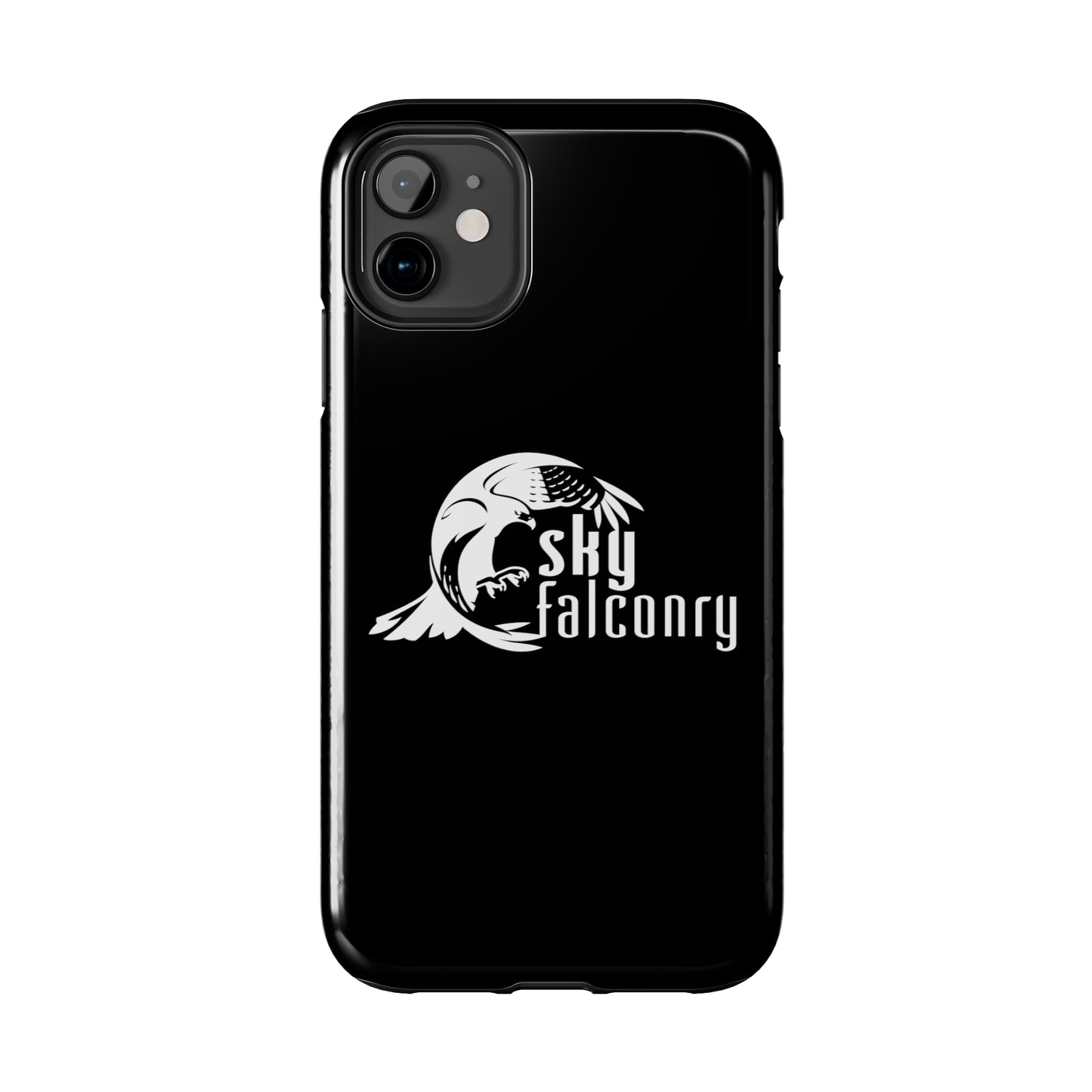 Tough Phone Cases Black with Sky Falconry Logo