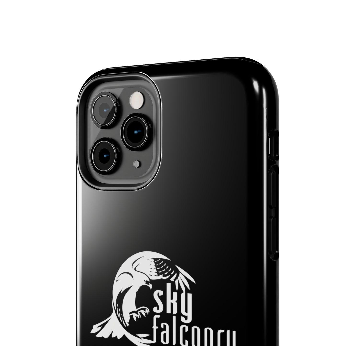 Tough Phone Cases Black with Sky Falconry Logo
