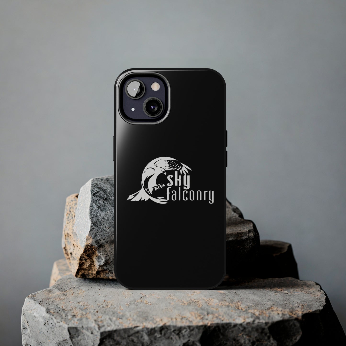 Tough Phone Cases Black with Sky Falconry Logo