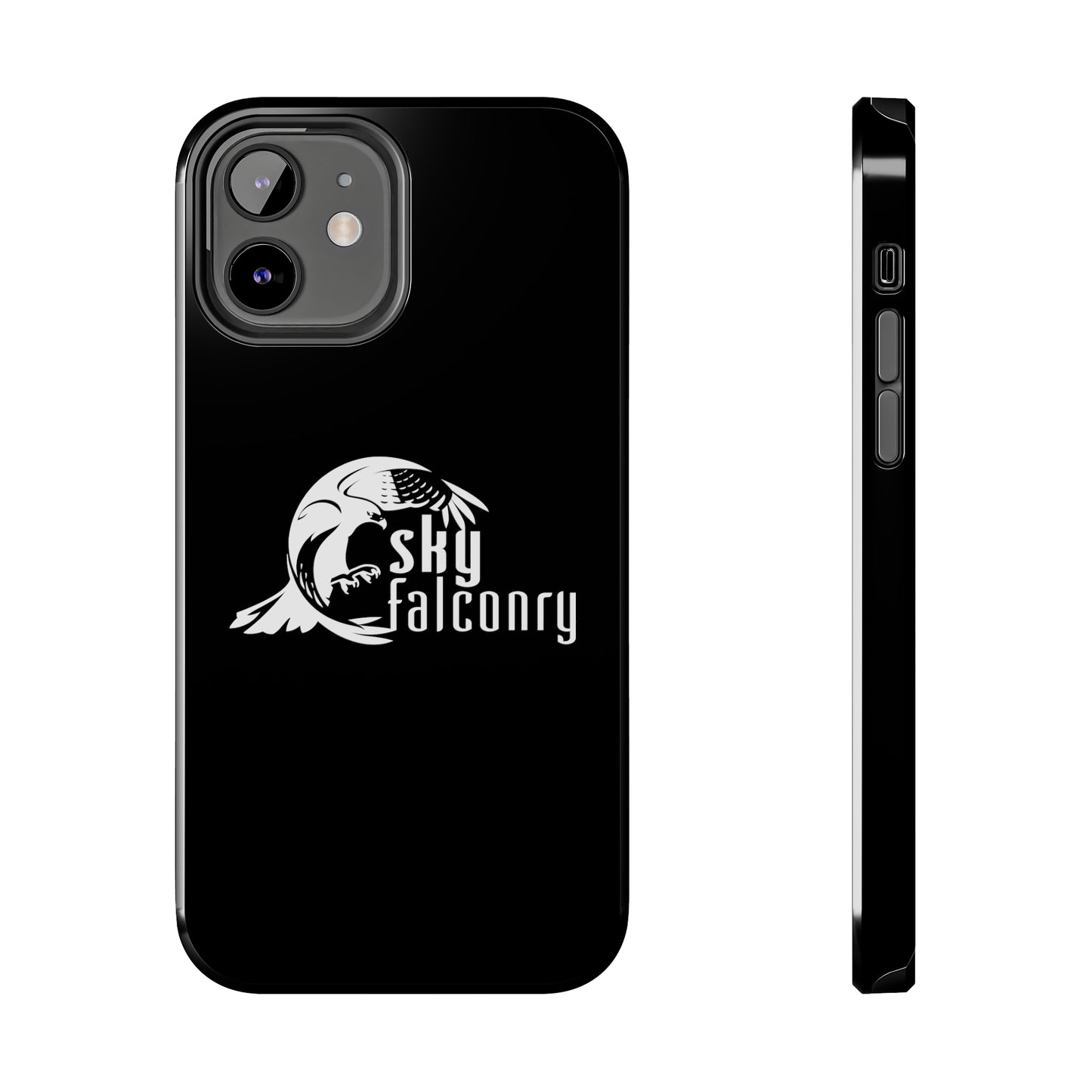 Tough Phone Cases Black with Sky Falconry Logo
