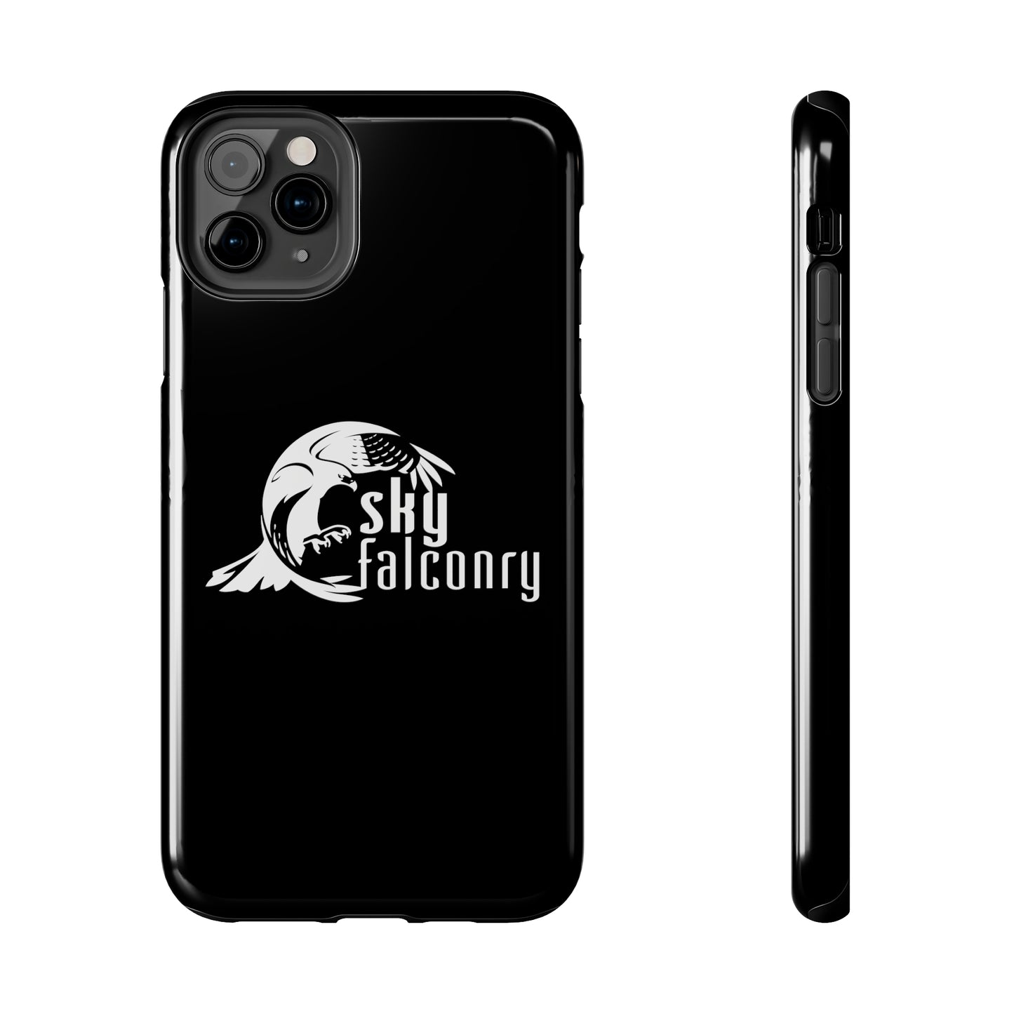 Tough Phone Cases Black with Sky Falconry Logo