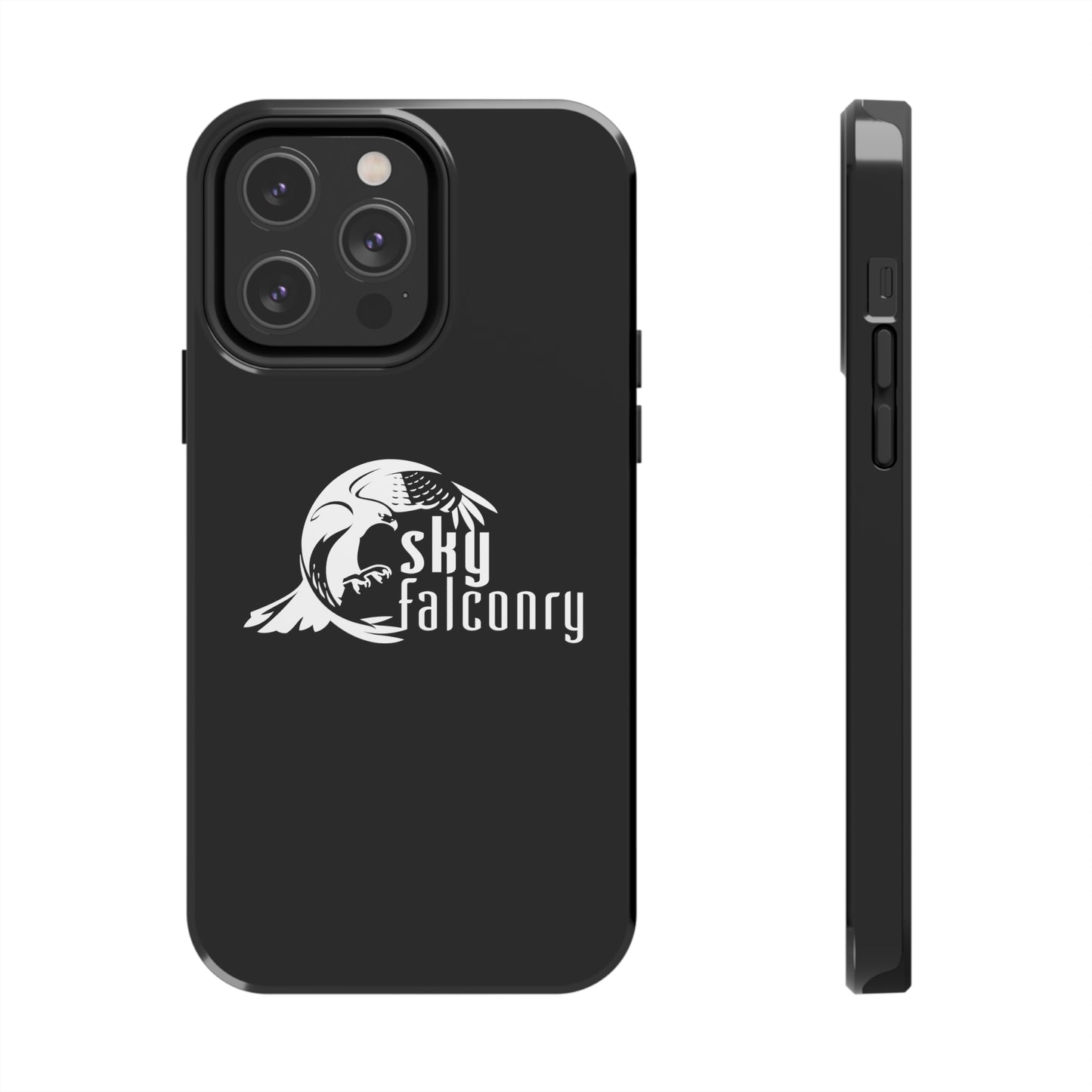 Tough Phone Cases Black with Sky Falconry Logo