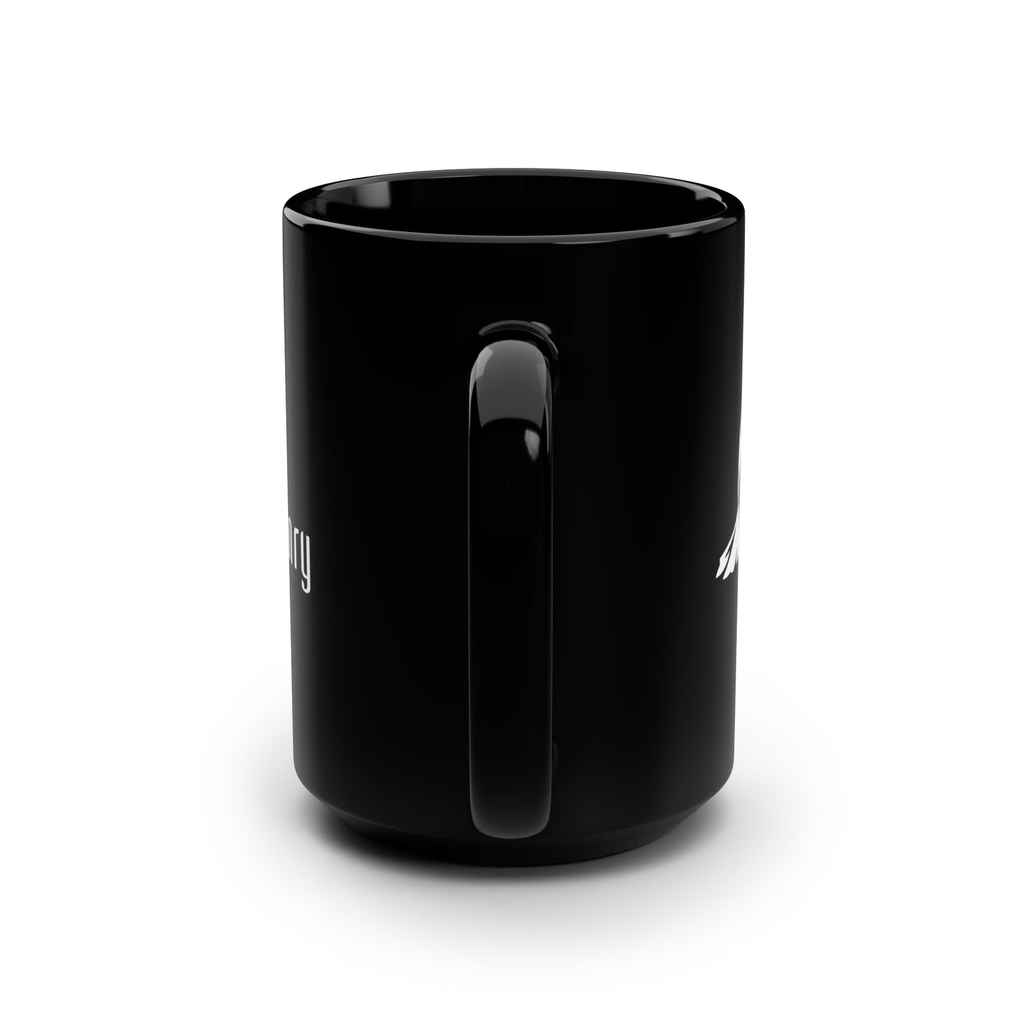 Mug 15oz Ceramic Black with White Sky Falconry Logo