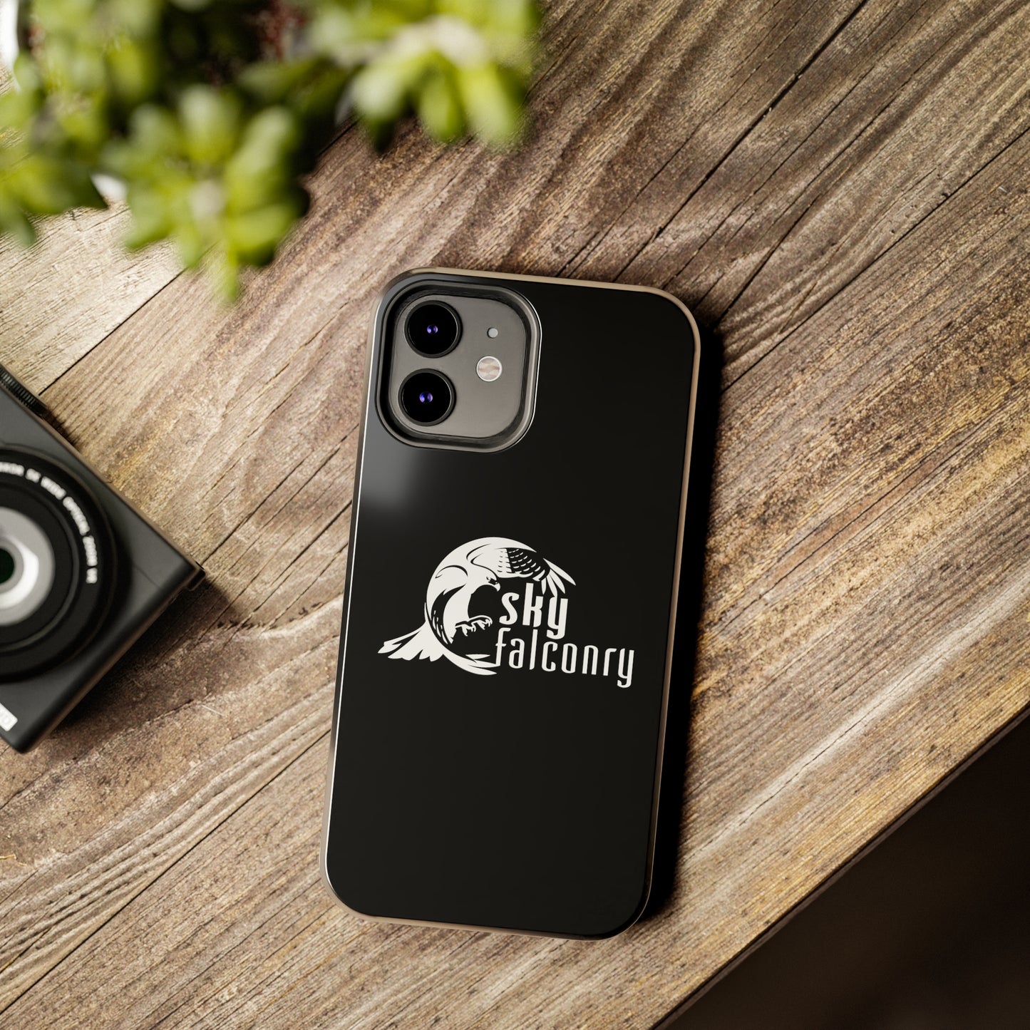 Tough Phone Cases Black with Sky Falconry Logo