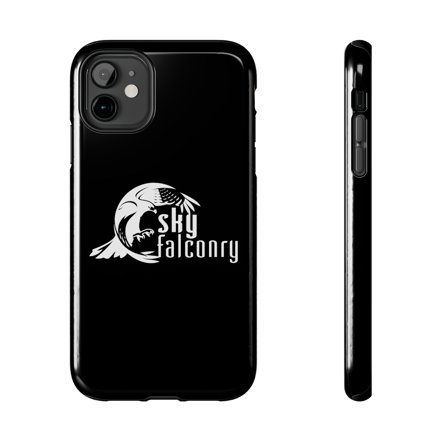 Tough Phone Cases Black with Sky Falconry Logo