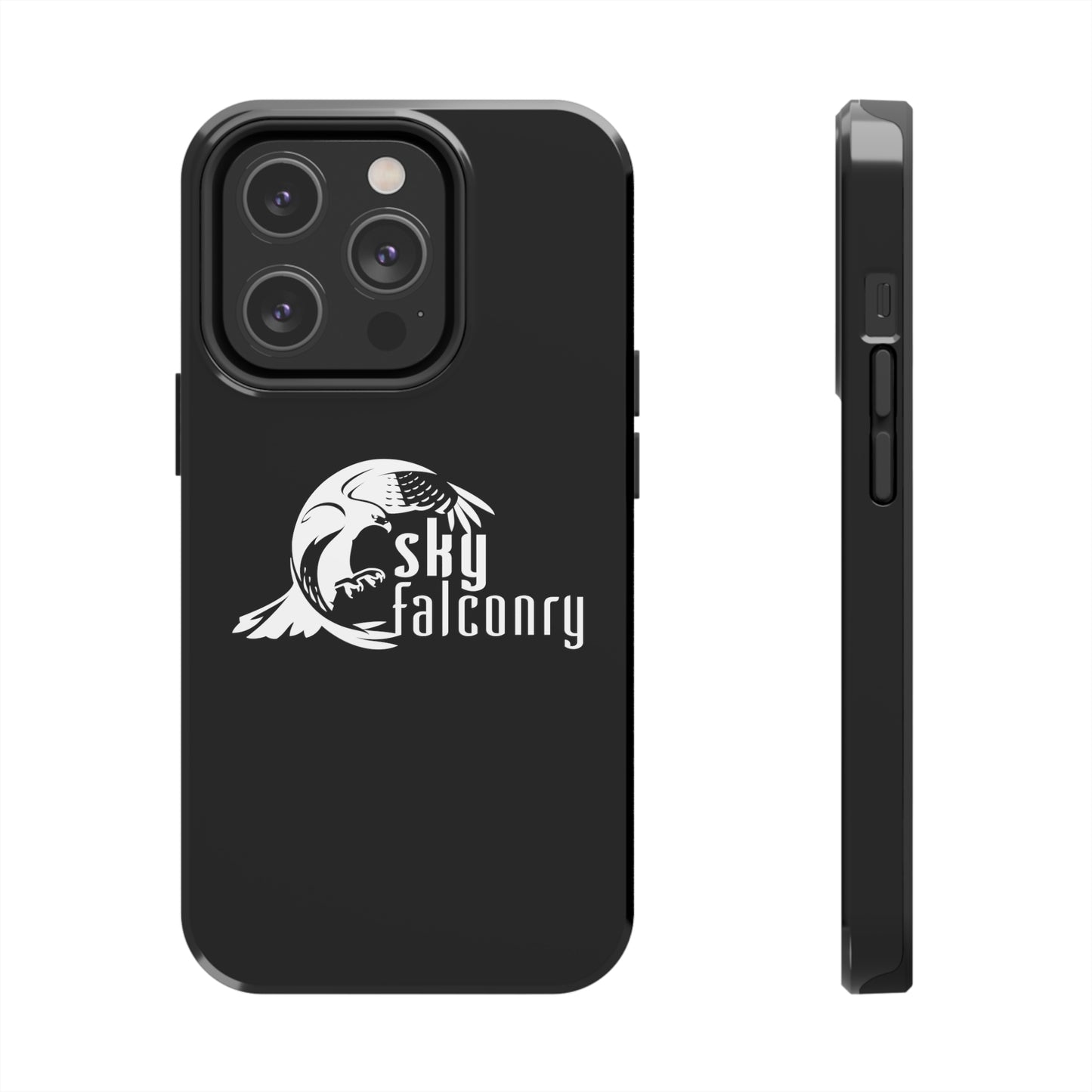 Tough Phone Cases Black with Sky Falconry Logo