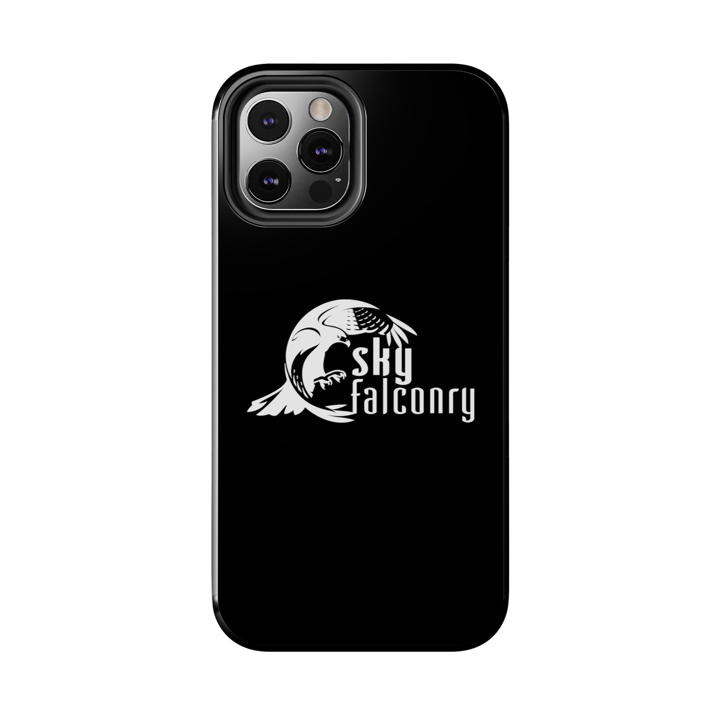 Tough Phone Cases Black with Sky Falconry Logo