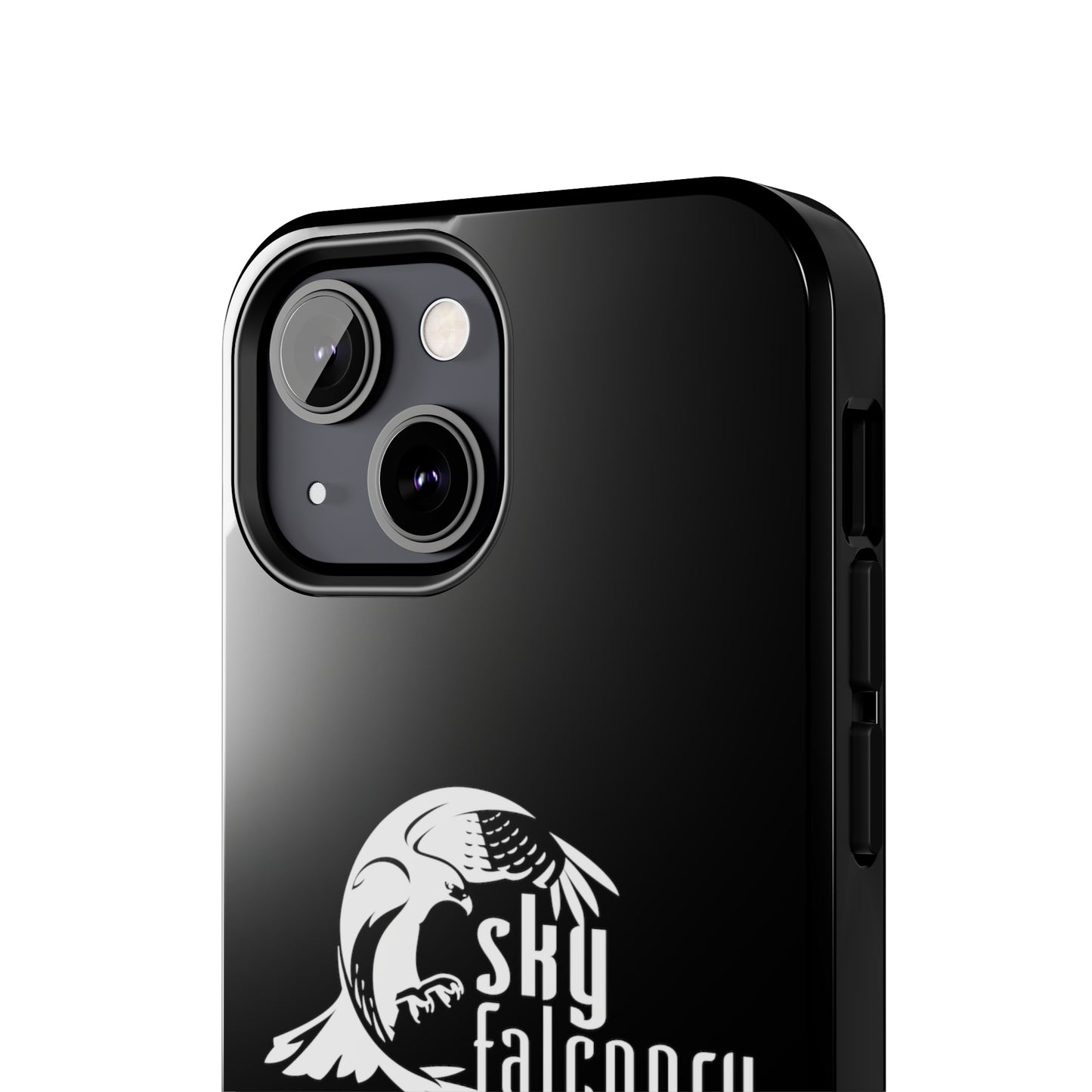 Tough Phone Cases Black with Sky Falconry Logo