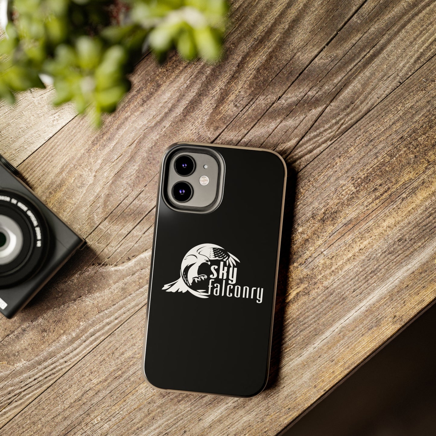 Tough Phone Cases Black with Sky Falconry Logo