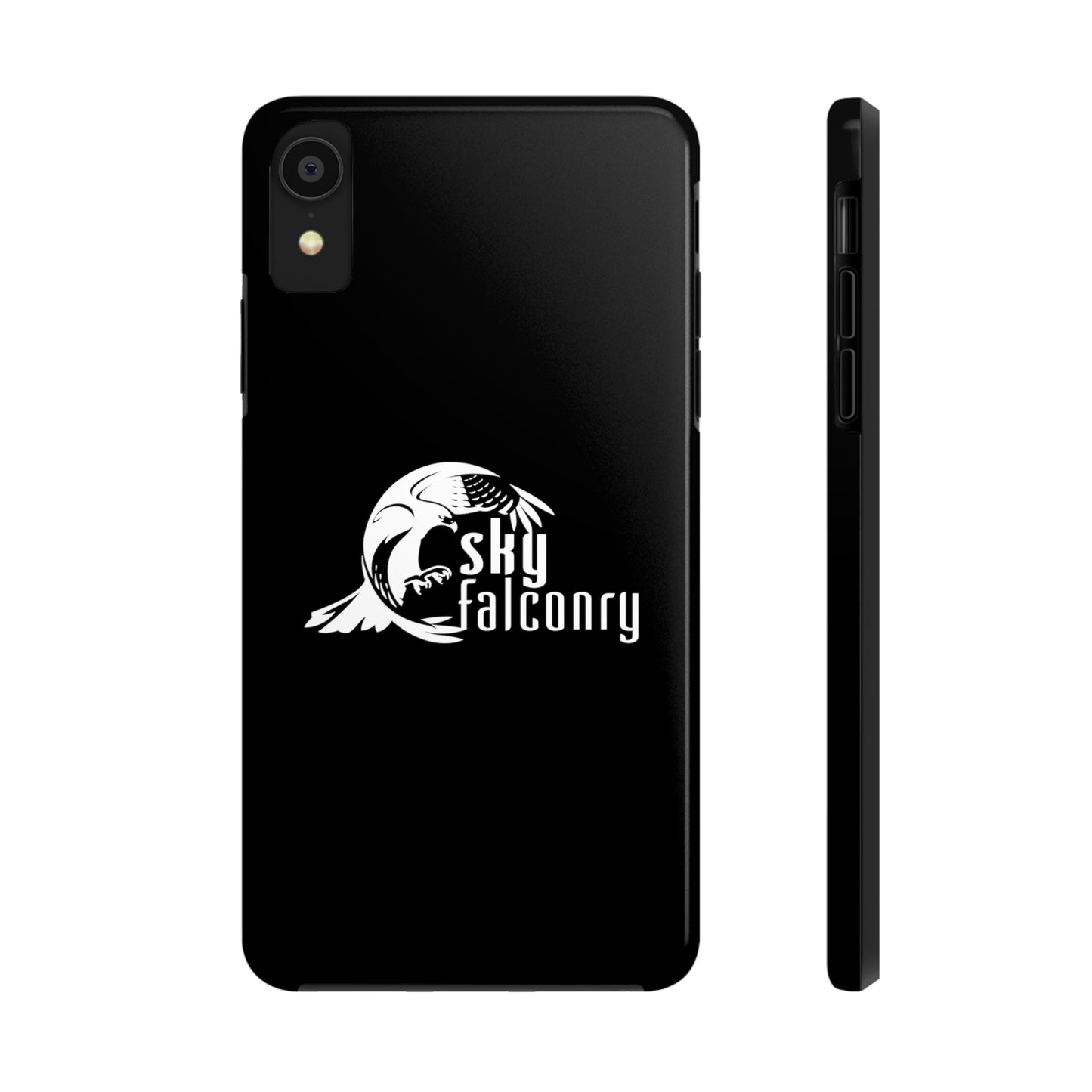 Tough Phone Cases Black with Sky Falconry Logo