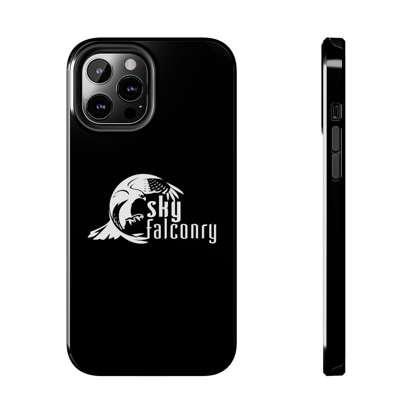 Tough Phone Cases Black with Sky Falconry Logo