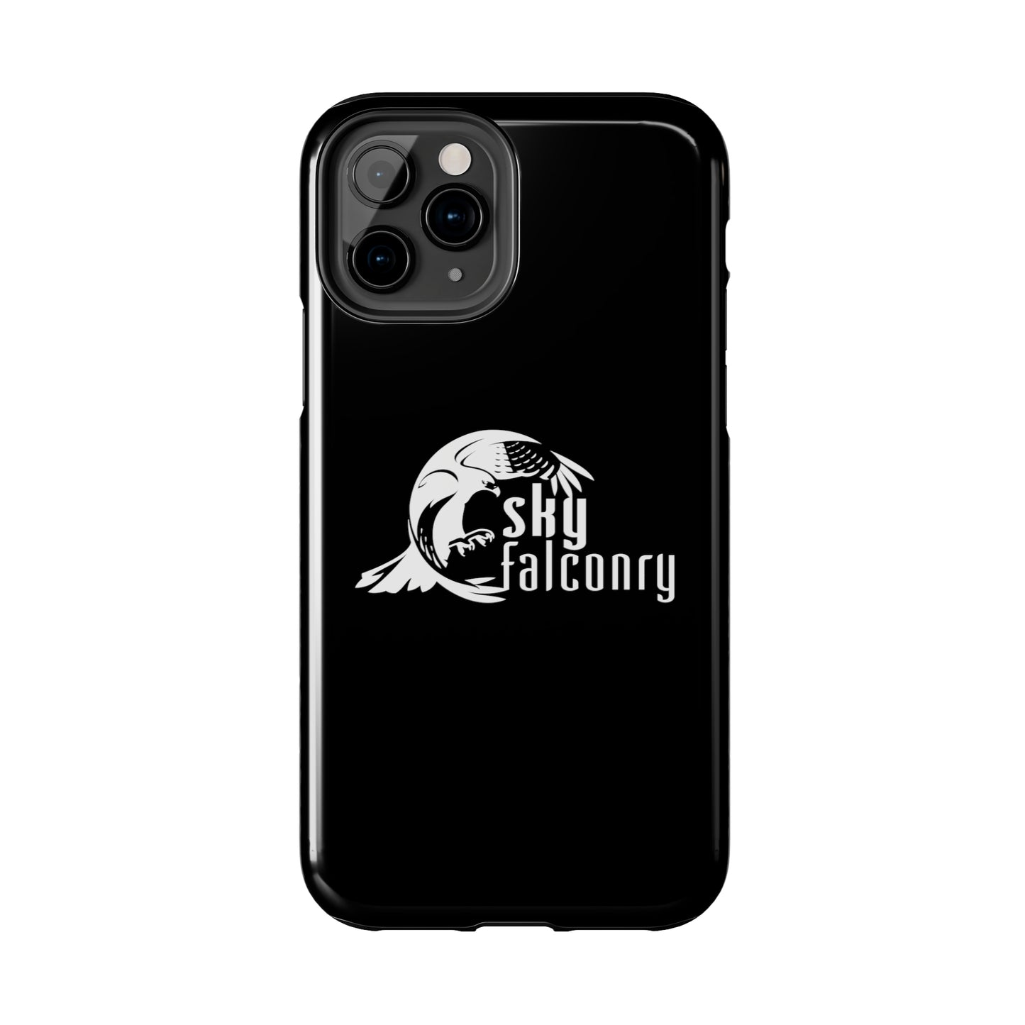 Tough Phone Cases Black with Sky Falconry Logo