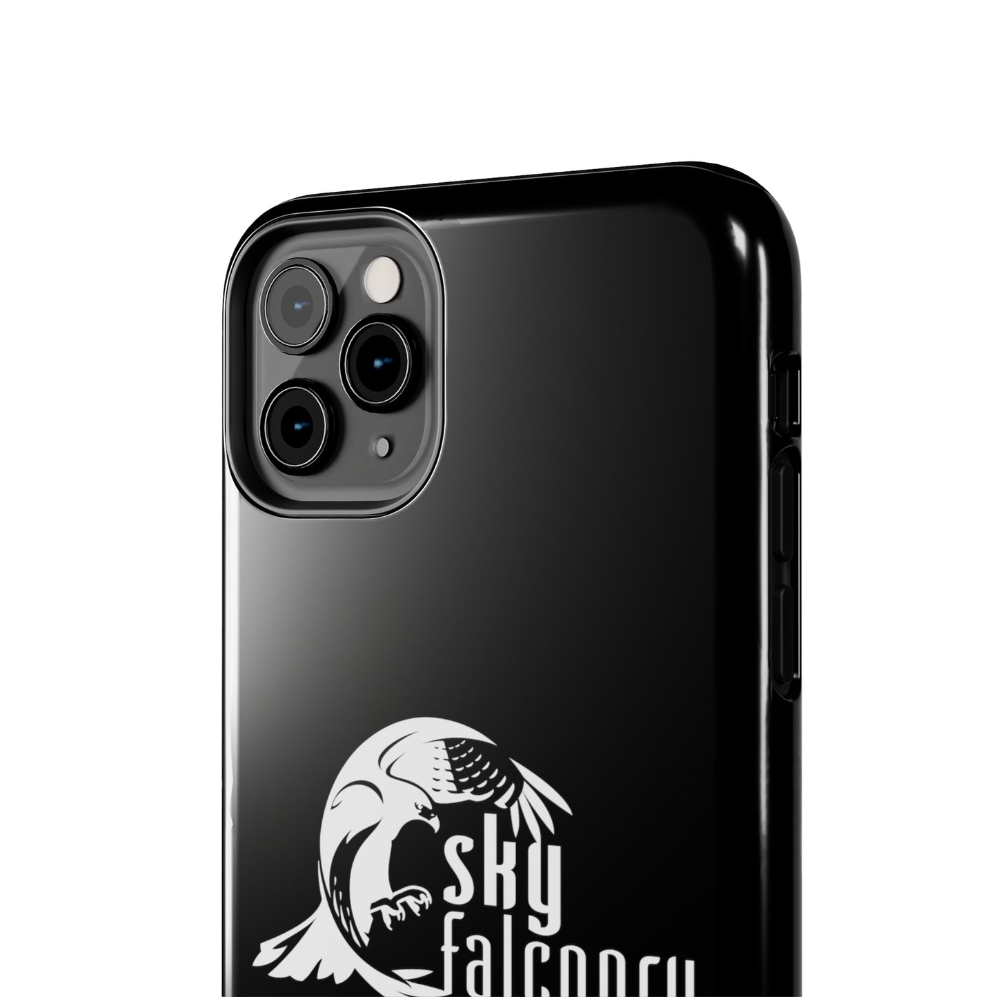 Tough Phone Cases Black with Sky Falconry Logo
