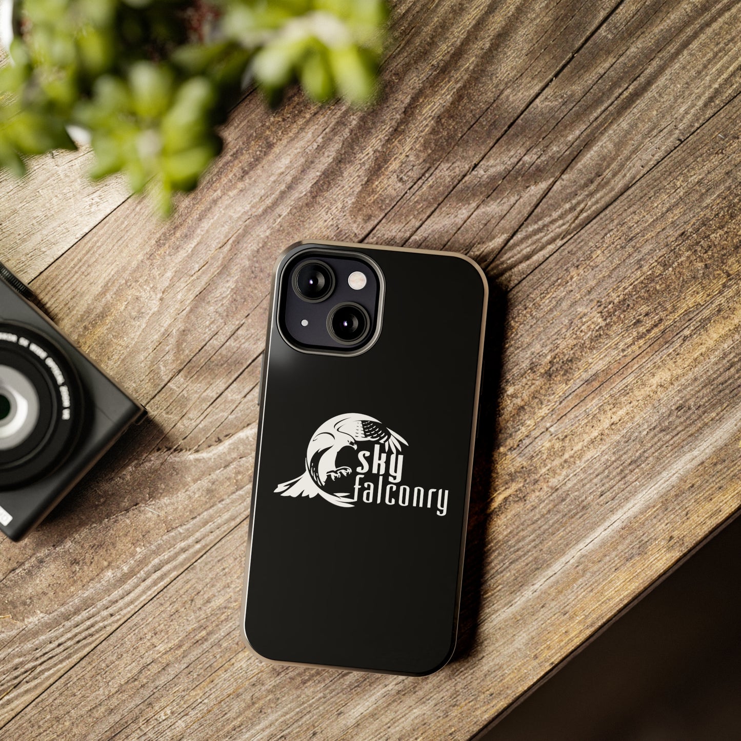 Tough Phone Cases Black with Sky Falconry Logo