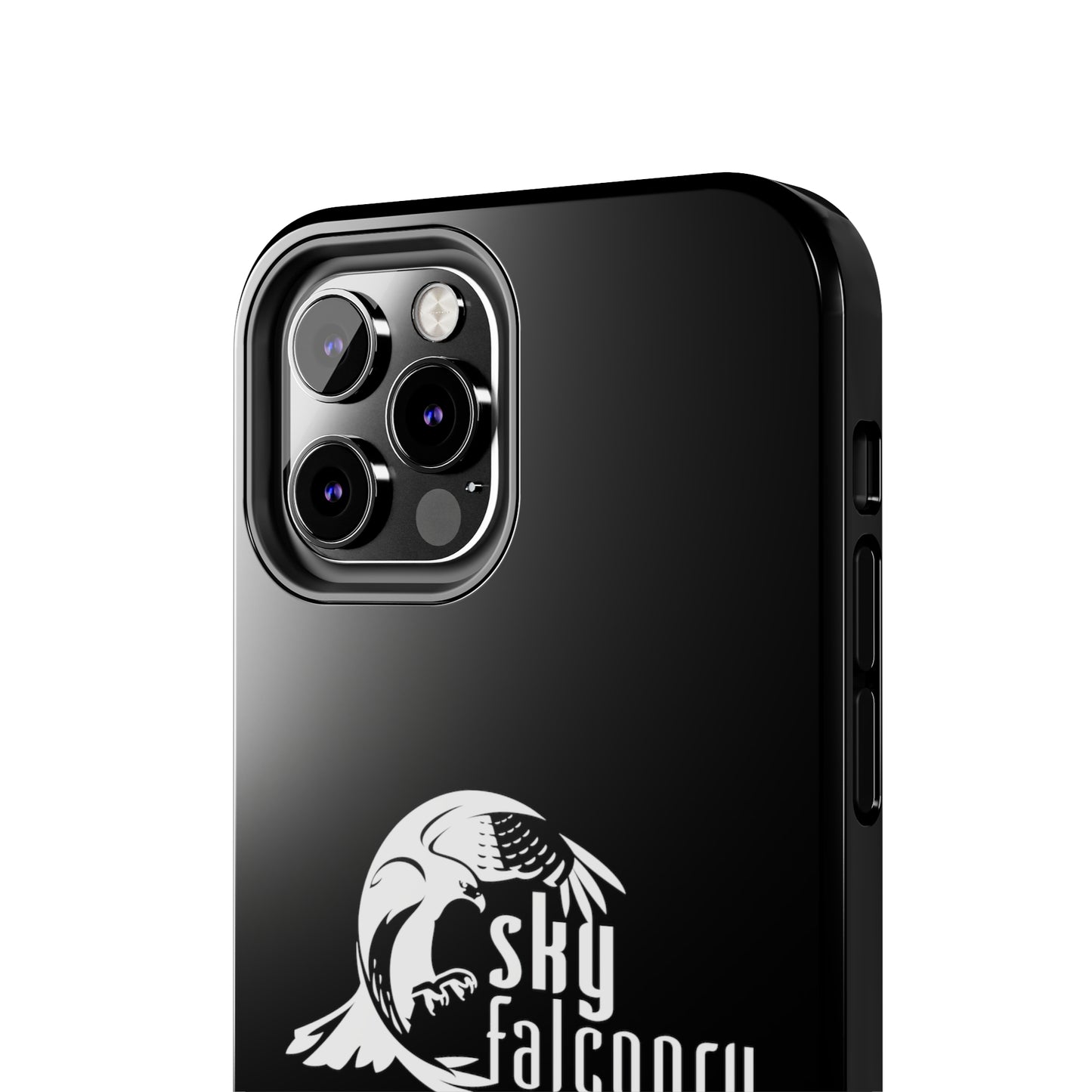 Tough Phone Cases Black with Sky Falconry Logo