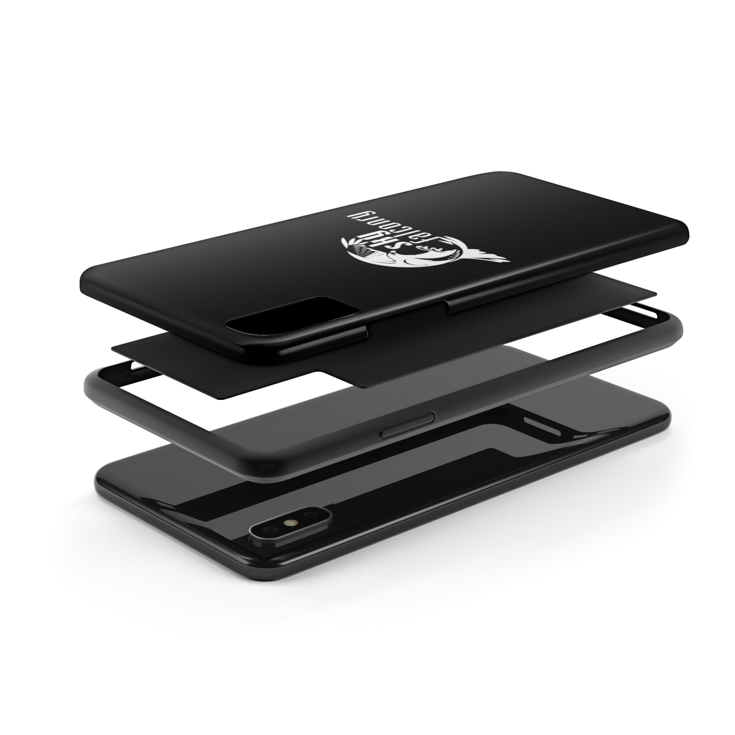 Tough Phone Cases Black with Sky Falconry Logo
