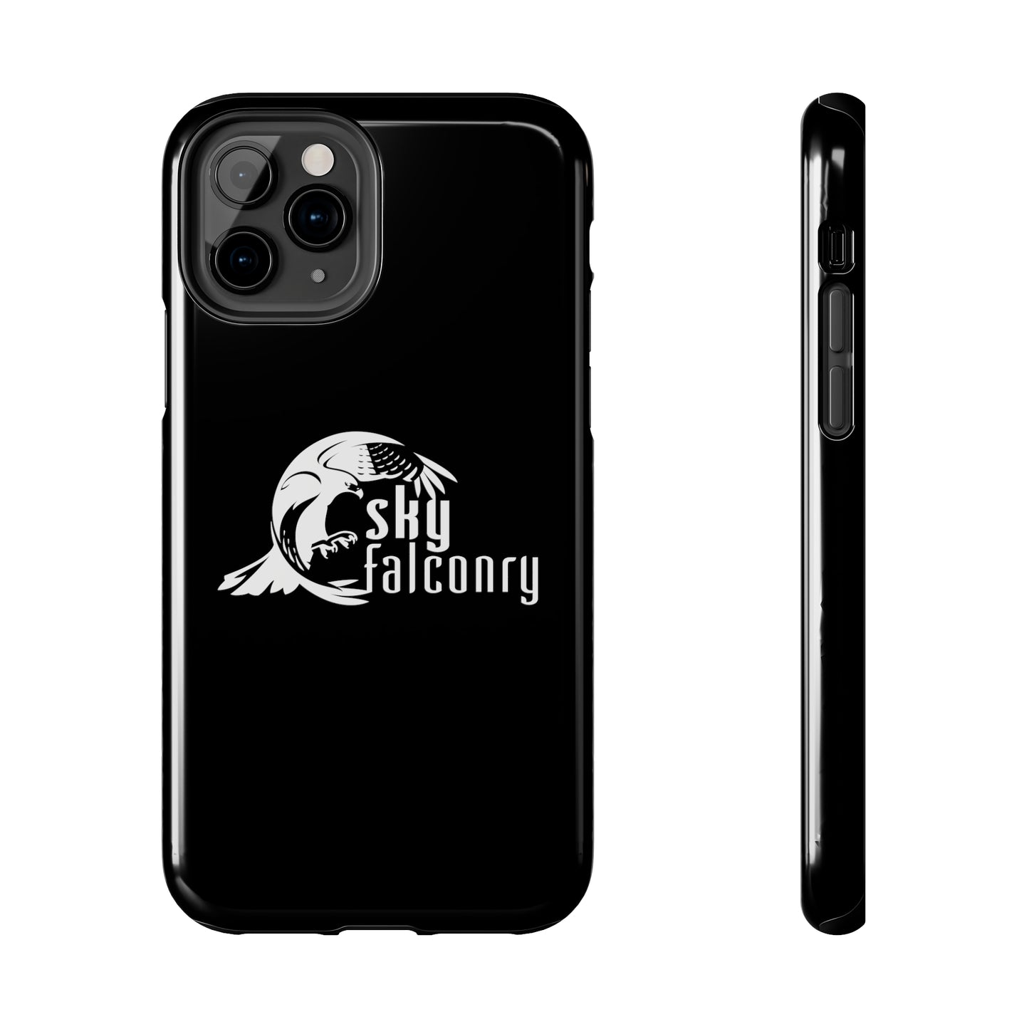 Tough Phone Cases Black with Sky Falconry Logo