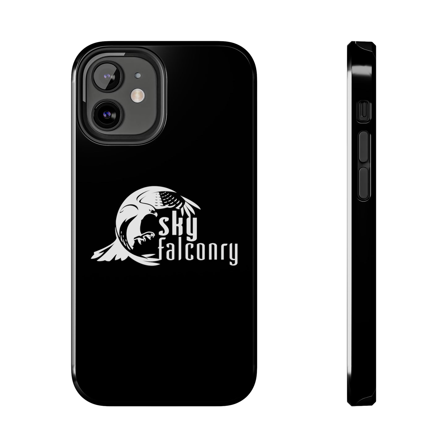 Tough Phone Cases Black with Sky Falconry Logo