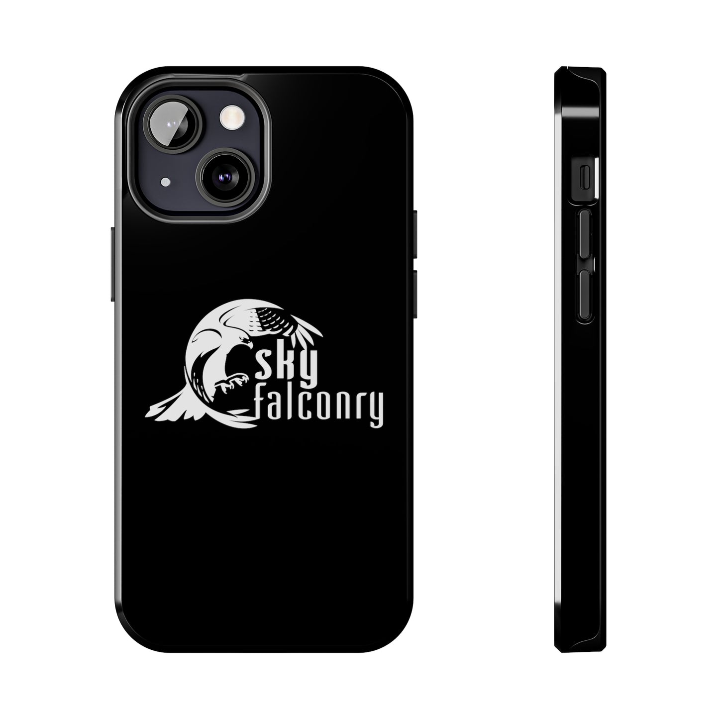 Tough Phone Cases Black with Sky Falconry Logo