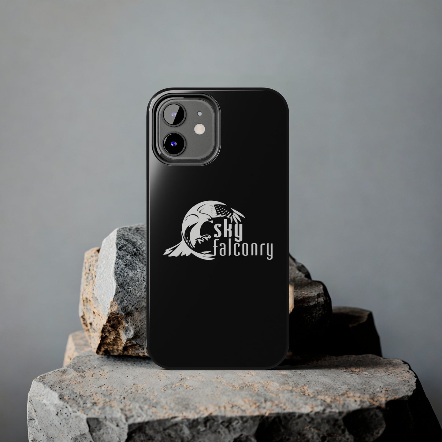 Tough Phone Cases Black with Sky Falconry Logo