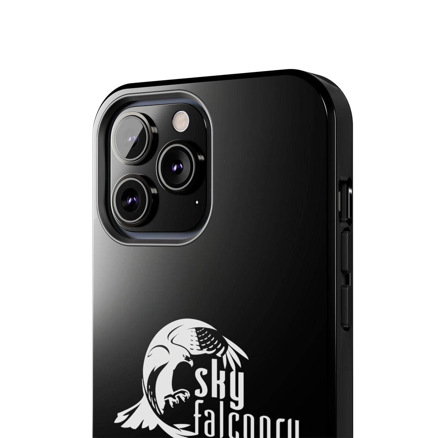 Tough Phone Cases Black with Sky Falconry Logo