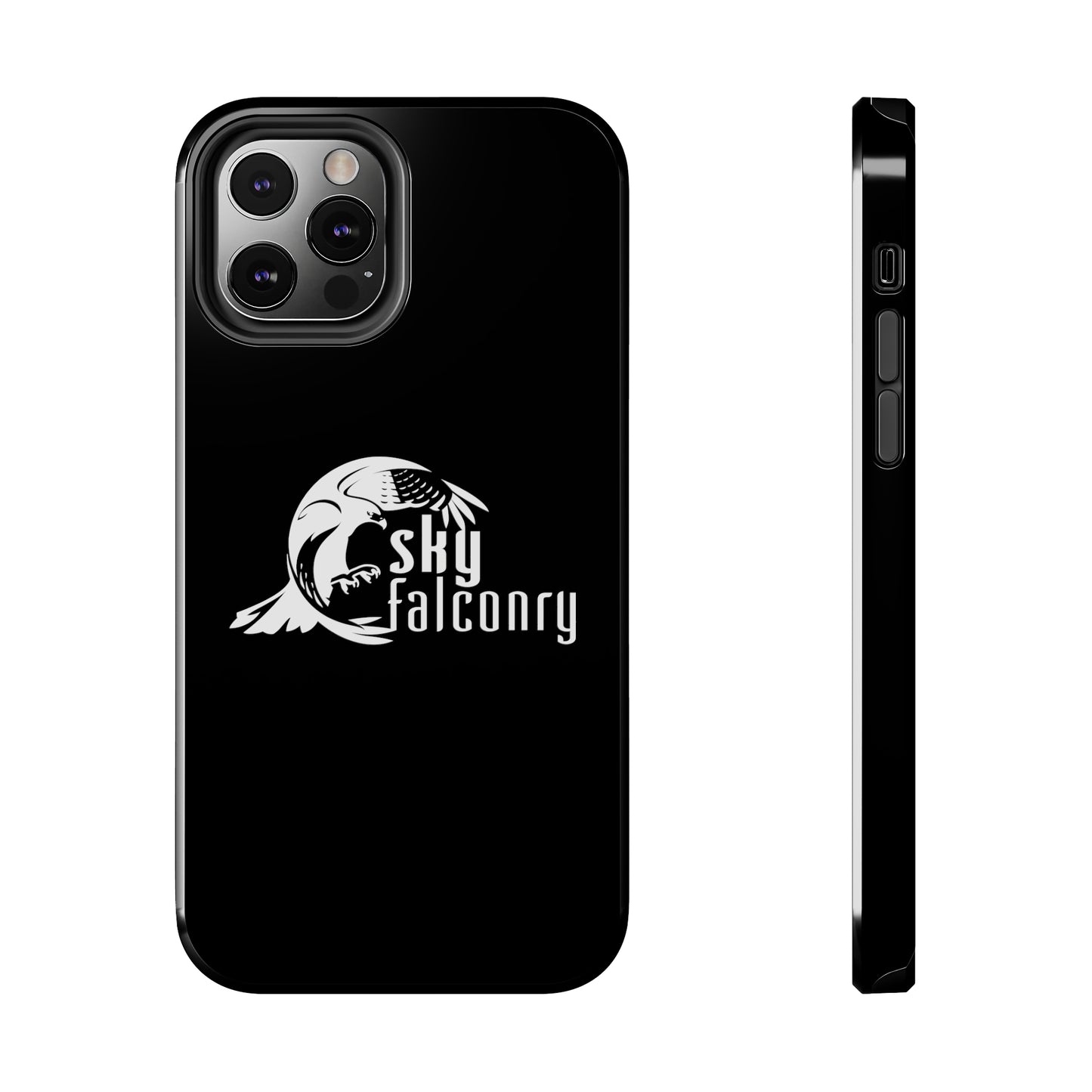 Tough Phone Cases Black with Sky Falconry Logo