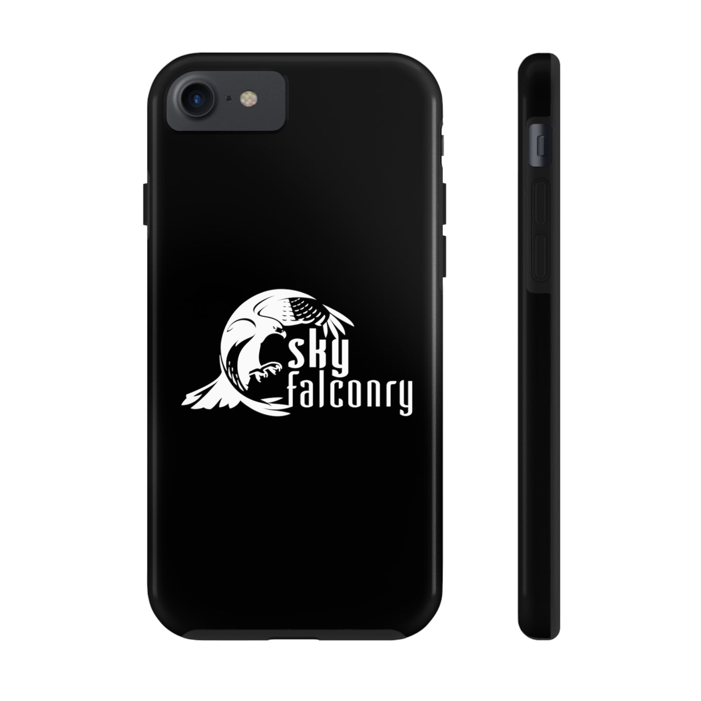 Tough Phone Cases Black with Sky Falconry Logo